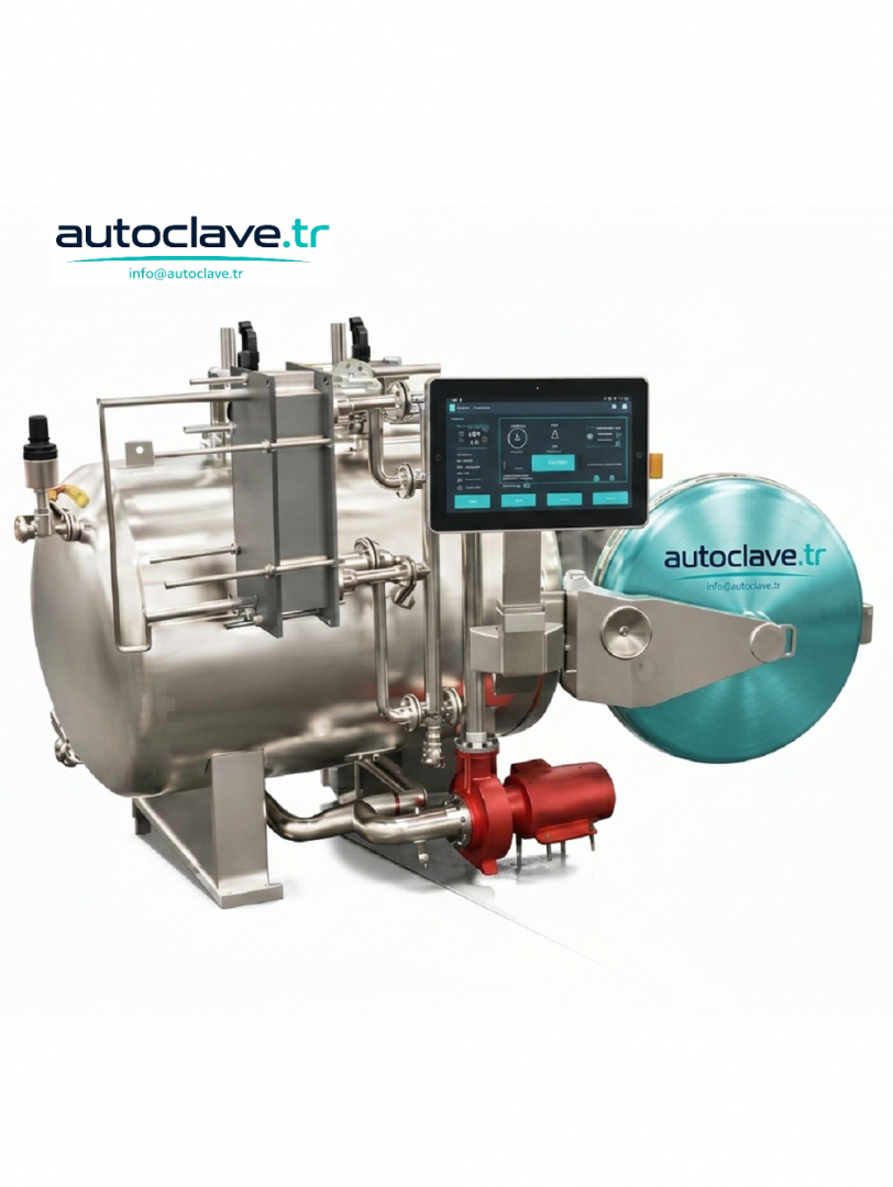Otoklav Gıda Pastörizasyon ve Konserve Pişirme Makinesi