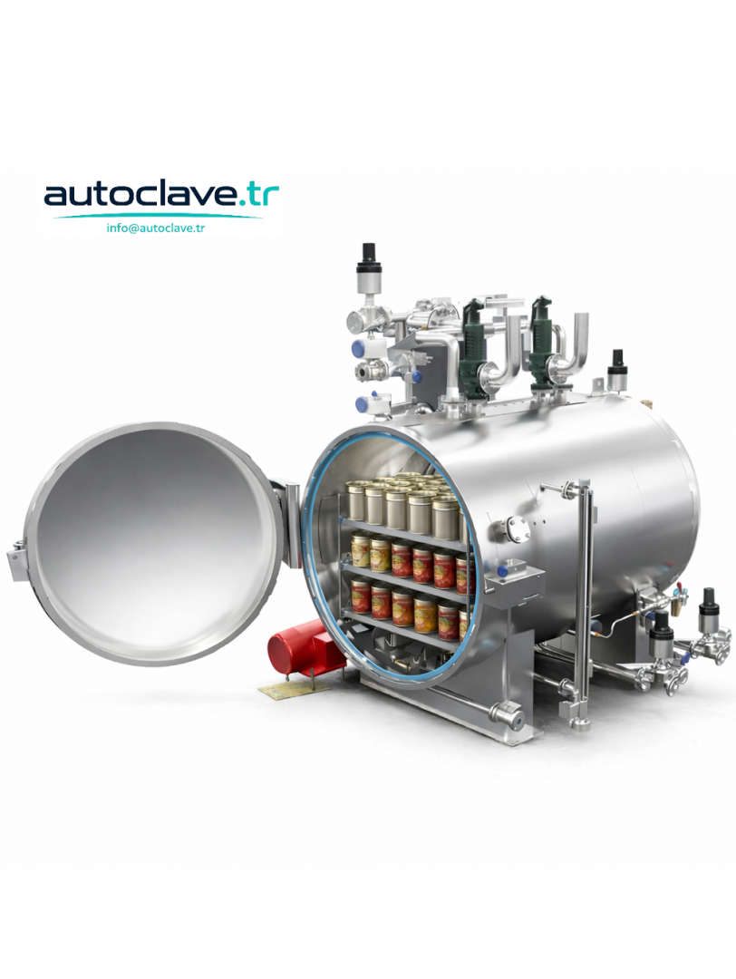 Otoklav Gıda Pastörizasyon ve Konserve Pişirme Makinesi